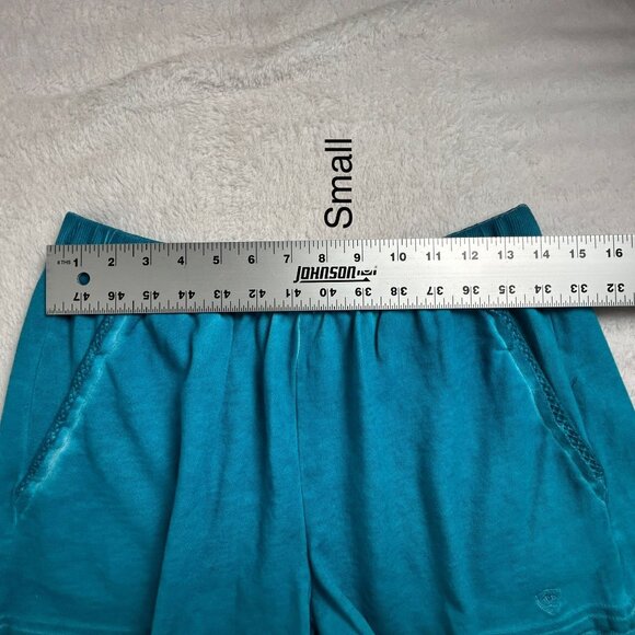 Ariat Womens Turquoise Lounge Sun kissed Shorts Small Elastic Waistband Pockets - Picture 7 of 8